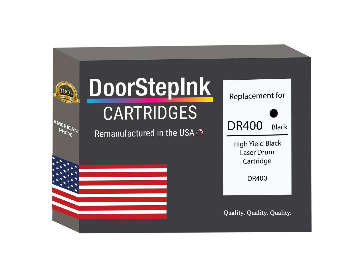 DoorStepInk Brand For Brother DR400 High Yield Black Remanufactured in the USA Laser Drum Cartridge, DR400
