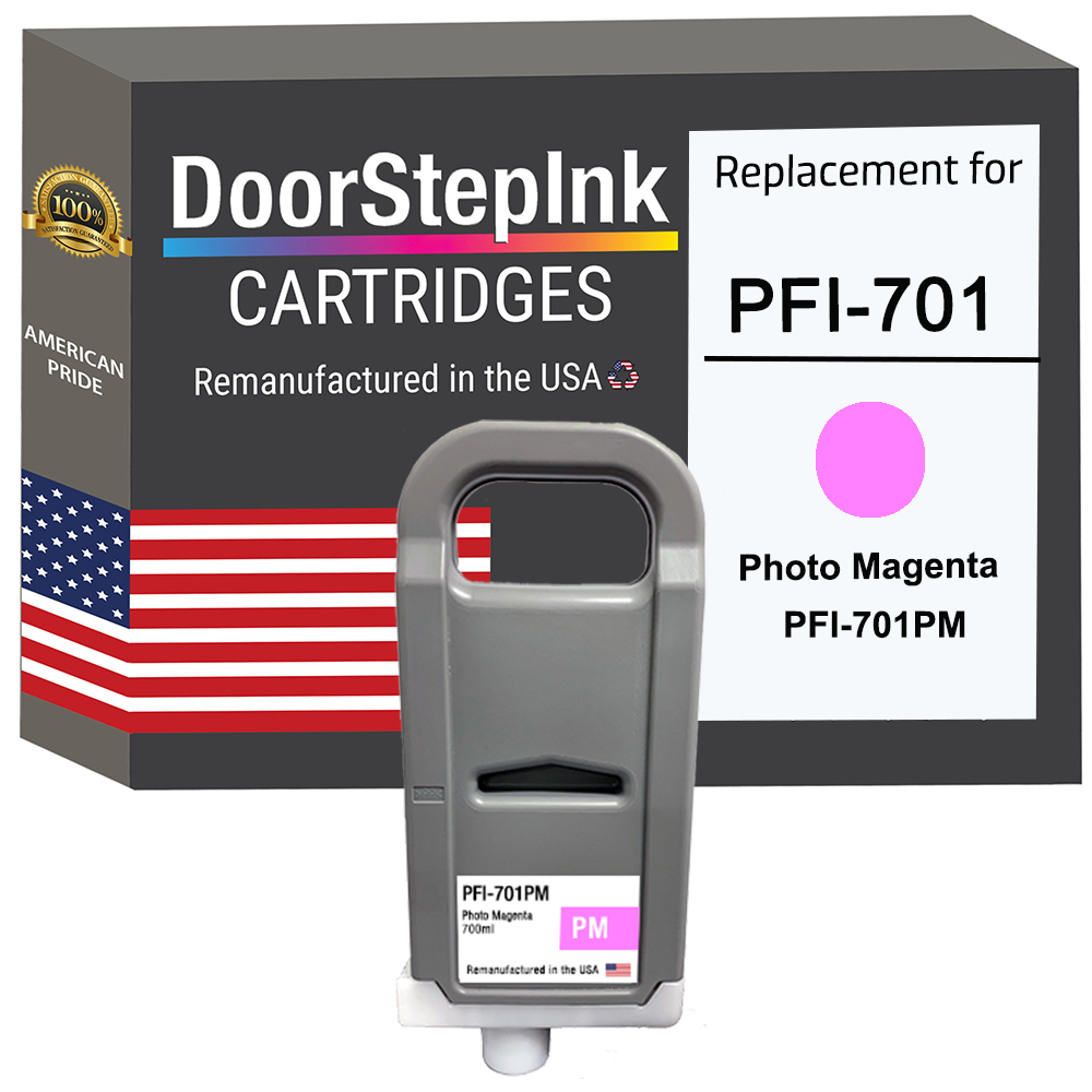 DoorStepInk Remanufactured in the USA Ink Cartridge for Canon PFI-701 700mL Photo Magenta PFI-701PM
